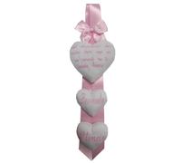 Fiocco Nascita Rosa con Nome e frase Personalizzato Ricamato Made in Italy