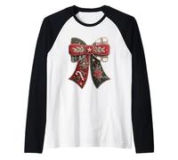 Fiocco Natalizio con Agrifoglio e Bastoncino di Zucchero Maglia con Maniche Raglan