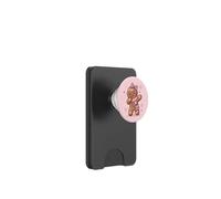 Fiocco natalizio Dabbing Gingerbread Coquette Girl rosa leopardato PopSockets PopWallet per MagSafe