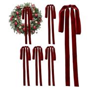 Fiocco Natalizio,Fiocchi con Filo Metallico | 6 Pezzi Decorazione con Ornamenti Festivi per attività Feste Auto Party Festival Casa Vacanza Raduni Matrimonio