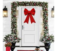 Fiocco Natalizio Fuoriporta 45x60cm Rosso Decorazione Addobbo Porta per Natale