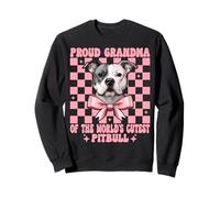 Fiocco per Cani Pitbull con Scritta Proud Grandma of The World's Cutest Felpa
