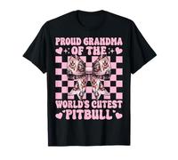 Fiocco per Cani Pitbull con Scritta Proud Grandma of The World's Cutest Maglietta
