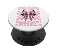Fiocco per cani Pitbull con scritta "Proud Grandma Of The World's Cutest PopSockets PopGrip Adesivo