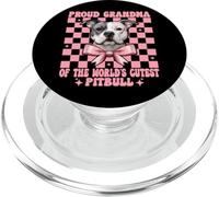 Fiocco per cani Pitbull con scritta "Proud Grandma Of The World's Cutest PopSockets PopGrip per MagSafe