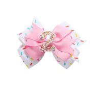 Fiocco per capelli di compleanno per bambine 1 2 3 4 5 6 anni decorazioni per coriandoli gelato festa accessori per capelli rosa per 2° compleanno