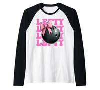 Fiocco per mancini Bowling Bowling Girl Mom Coquette Bow Maglia con Maniche Raglan