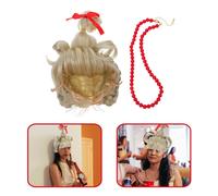 Fiocco Per Parrucca Bionda Parrucche Divertenti Cappelli Festa Bambini