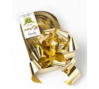 Fiocco Rapido Lucido Oro per albero di Natale e per pacchi regalo 30 Pz 50 Mm