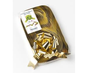 Fiocco Rapido Lucido Oro Reflex per albero di Natale e pacchi regalo 30 Pz 31 Mm