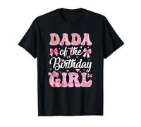 Fiocco rosa a forma di civetta «Dada Of The Birthday Girl Family» Maglietta