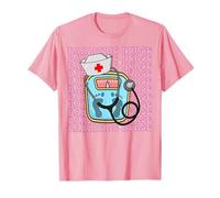 Fiocco Rosa a Forma di Civetta per Infermiera bariatrica RN Girl Maglietta