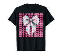 Fiocco rosa a forma di civetta per infermiera bariatrica RN Girl Maglietta