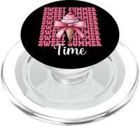 Fiocco rosa a forma di cono gelato Sweet Summer Time per bambina e mamma PopSockets PopGrip per MagSafe