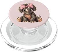 Fiocco rosa cocchettone triceratopo dinosauro ragazza PopSockets PopGrip per MagSafe