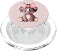 Fiocco rosa cocchettone triceratopo dinosauro ragazza PopSockets PopGrip per MagSafe