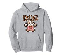 Fiocco rosa con stampa leopardata Dog Mama, simpatico cane amante degli animali domestici Felpa con Cappuccio