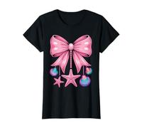 Fiocco Rosa Conchiglia Stella Marina Pastello Oceano Kawaii Estetica Maglietta