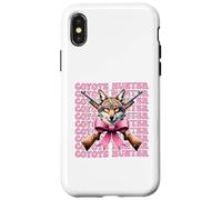 Fiocco rosa Coyote Hunter Coyote Hunting Girl Custodia per iPhone X/XS