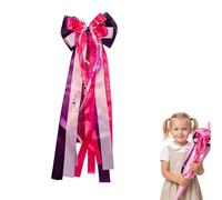 Fiocco rosa e viola per borsa da scuola 60 x 20 cm per inizio anno | Grande nastro decorativo per borsa di caramelle per la scuola, decorazione per l'inizio della scuola per ragazze