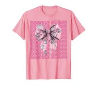 Fiocco Rosa in Stile Civetta per Infermiera Hospice Che allatta Maglietta