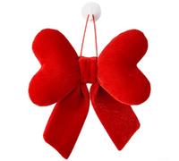 Fiocco rosso a forma di cuore, ornamento per matrimoni e San Valentino, decorazione da appendere, nastro decorativo in poliestere, design elegante per la casa, vetrine, feste, romantiche e festive