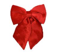 Fiocco rosso in velluto cm 34 decorazione natalizia puntale albero di natale a