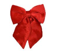 Fiocco Rosso in Velluto cm 34 Decorazione Natalizia Puntale Albero di Natale addobbi per casa Negozio ristoranti Hotel