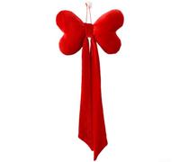 Fiocco rosso per San Valentino, decorazione a forma di cuore, da appendere, ornamento per matrimoni, decorazione in poliestere per feste festive, casa, vetrine (medie dimensioni)