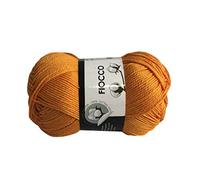 Fiocco Tre Sfere Cotone 100% 250 grammi Filato per Ferri Maglia e Uncinetto 2,5-3,5 mm per Amigurumi Granny Square Copertine Neonato (Arancio - 7265)