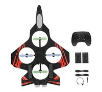 Fiocias 1 Aeroplano Planatore Giocattolo Schiuma Eva Luci LED Telecomando Decollo Atterraggio Un Tasto Adatto per Bambini Adulti Hobby all’Aperto Regali, Batteria Rossa 2