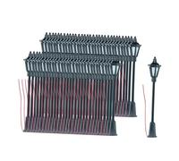Fiocias 10 Pezzi Lampioni Modellismo Ferroviario Miniature Lampioni da Cortile Elementi Paesaggio Fatti a Mano PP Scene Fotografia Adatti a Studio Orto Casa, 60 Pezzi