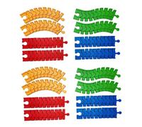 Fiocias 16 Pezzi Binario Giocattolo Ferrovia Accessori Espansione Kit Flessibili Materiale Pp Adatto per Bambini Gioco Educativo Apprendimento Creativo Regalo, 16 Pezzi di Binari del Treno