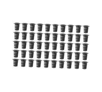 Fiocias 50 Pezzi Cesto a Rete Vasi a Rete Contenitori per Piante Acquaponiche Tazza a Rete Materiale PP con Foro di Drenaggio Adatto per Balcone Casa Indo, Nero