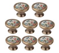 Fiocias 8 Pezzi Pomello per Mobile Antico Ceramica E Zinco Maniglia Rotonda per Cassetti E Armadi Accessorio Decorativo Adatto a Casa Armadio Studio