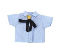 Fiocias Camicia per Action Figure Miniatura Manica Corta Donna Dettagli Realistici E Cuciture Adatta a Fotografia E Collezionismo di Bambole, Blu