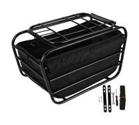 Fiocias Cestino Posteriore per Bicicletta Portaoggetti Organizer Portatile in Acciaio Carbonio Facile da Installare Adatto per Trasportare Cani Shopping E Uso, con Fodera, 38 Cm X 23 Cm X 21.5