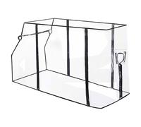 Fiocias Copriauto Impermeabile, con Doppia Cerniera, Pieghevole, in PVC Trasparente, Resistente E all'Acqua, Ideale per Il Campeggio.