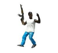 Fiocias Figura Persone Miniatura Resina Personaggio Modello Realistico Dipinto a Mano Dettagli Precisi Robustezza Adatta per Layout Paesaggi Miniature Collezi, Style C