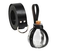 Fiocias Gonna Escursioni Cintura con Bottiglia di Pozione in Sughero Set di Costumi Creativi in Pelle PU 190 Cm Cavaliere Medievale Accessori Medievali Cintur, Buchi Neri