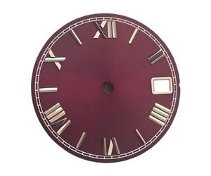 Fiocias Quadrante con Numeri, Quadrante Dell'orologio Da 28,5 Mm, Prestazioni Stabili, Modello Solare, Quadrante in Metallo, Sostituisce Il Movimen, Rosso