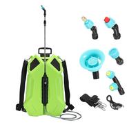 Fiocias Spruzzatore Elettrico con Serbatoio Resistente E Pompa a Diaframma Alta Pressione Rod Telescopico Portatile Spallaccio Ergonomico Nozzles Multipli ADA, Verde