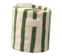 Fiocias Tazza Caffè in Ceramica 300ml Creativa Strisce Dipinte a Mano Porta Mescolatore Multiuso Adatta per Cucina Pausa Caffè Sala Da Pranzo Regal, Verde