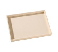 Fiocias Vassoio Porta Gioielli Organizer con Supporto per Collane Bracciali Anelli Orecchini Materiale MDF E Flanella Protegge E Valorizza I Tuoi Gioielli ADA, Beige