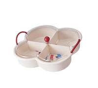 Fiocias Vassoio Snack per Aperitivi Scomparti con Coperchio Contenitore Caramelle Organizer Pratico Adatto a Feste Tavolo Riunioni Casa, con Coperchio