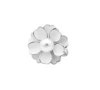 FIOLIRTL Fibbia Per Sciarpa 2 Pezzi Camelia Spilla Sciarpa Scialle Fibbia Tre Anelli Sciarpa Di Seta Fibbia Scialle Clip Bianco 1