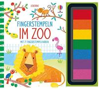 Fiona Watt Cand Fingerstempeln: Im Zoo: mit 7 Stempelfarben - (Copertina rigida)