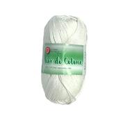Fior di Cortone '24 - Cucirini Tre Stelle - Gomitoli cotone per uncinetto. Filato 100% Cotone Mercerizzato per Creazioni Artigianali di Alta Qualità - 50g, 125m (000)