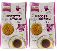 Fior di loto Biscotti integrali biologici - Senza olio di palma e vegani - Biscotti integrali - 350 g (Confezione da 2)