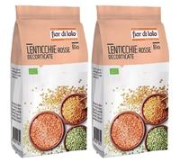 Fior di Loto Lenticchie Piccole Rosse Decorticate BIO 2x400 g